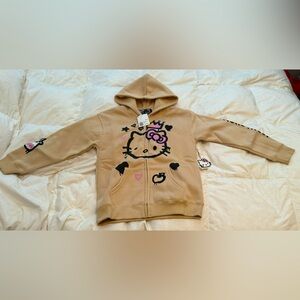 Hello Kitty Tan Kids Hoodie Limited Edition